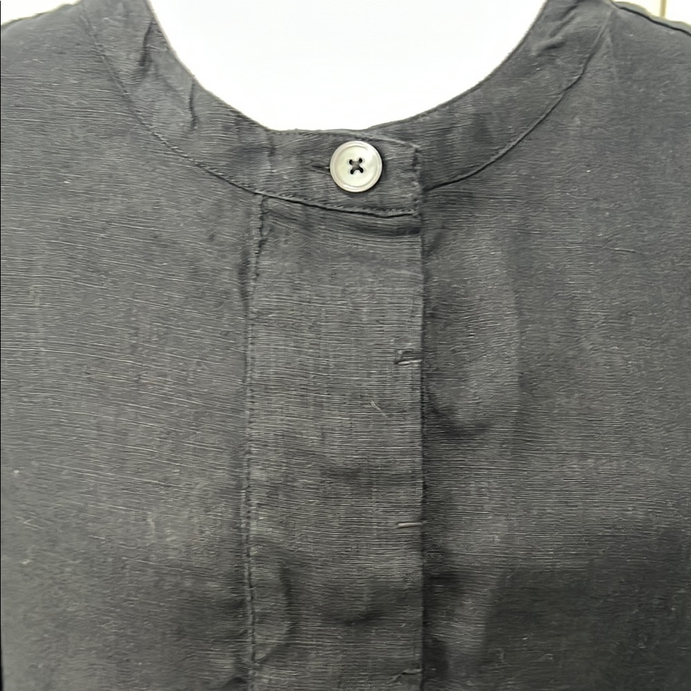 J.Crew Women's Black 100% Linen Long Sleeve Top Size Medium - Picture 7 of 13